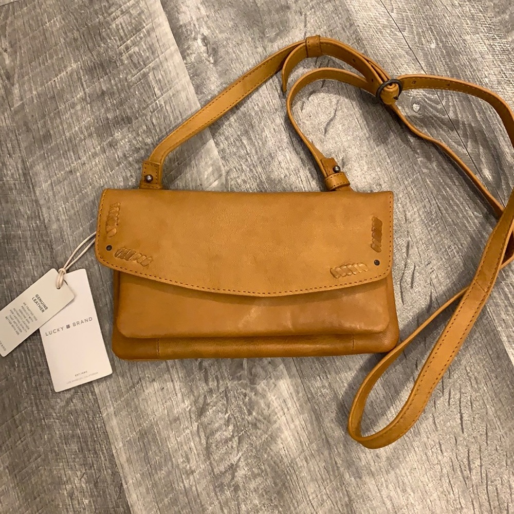 Lucky brand cognac leather small bag